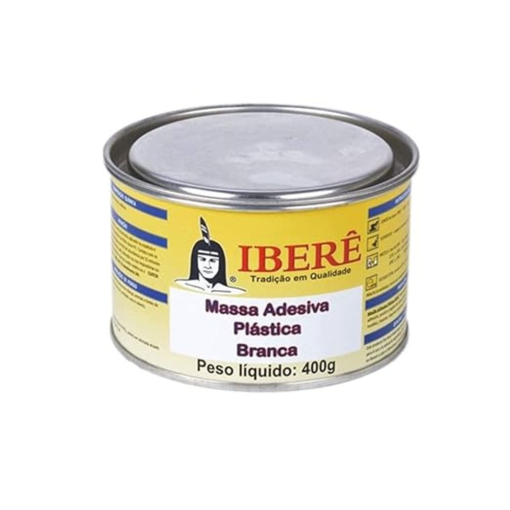 Massa Adesiva Plástica Branca 400g Iberê
