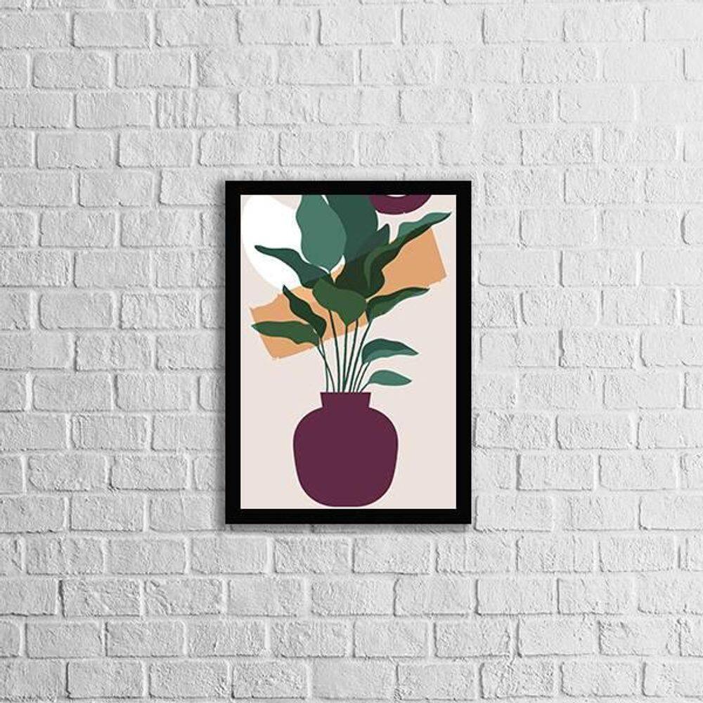 Quadro Abstrato Figurativo Vaso Forma Ii 24X18Cm