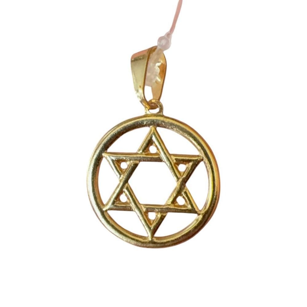 Pingente Estrela De Davi P - Banhado A Ouro 18K