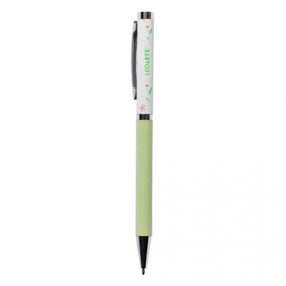 Caneta Premium Soul Garden Esferográfica 1.0Mm Verde Floral