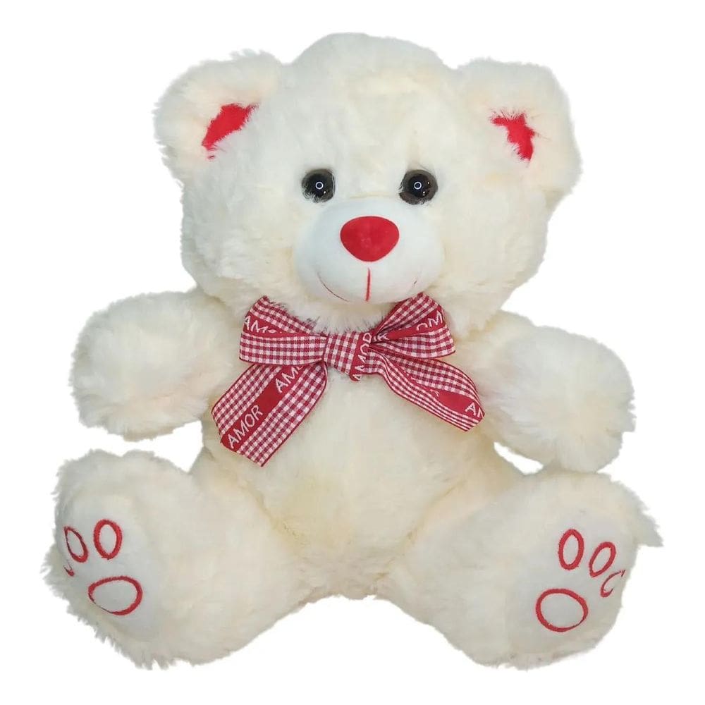 Urso Lindo De Pelúcia Com Laço Amor Namorados