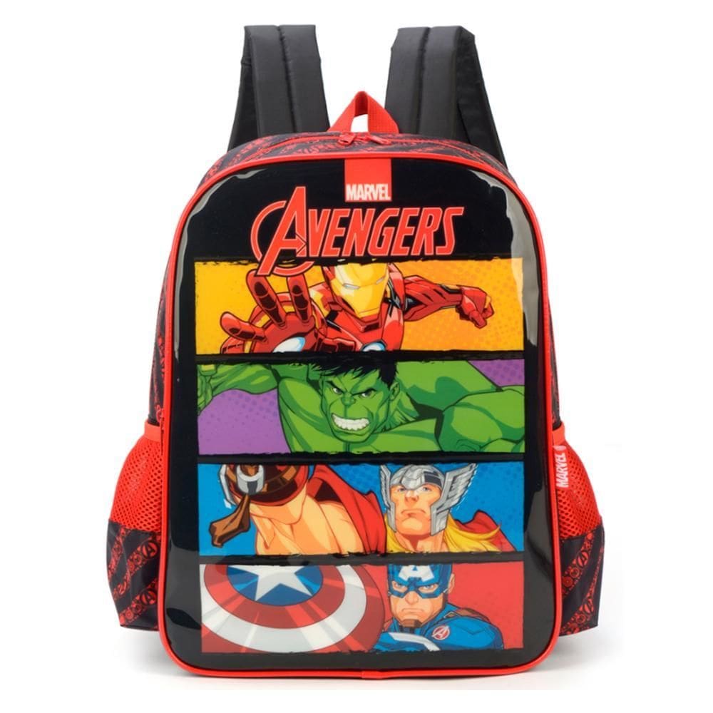 Mochila De Costas Avengers Heróis Vermelho