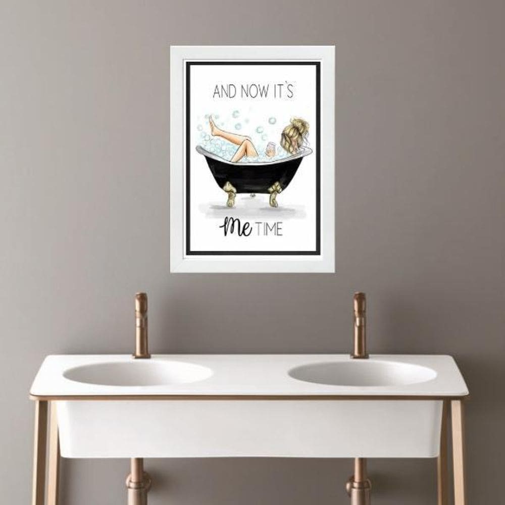 Quadro Decoração Banheiro Menina 24X18Cm