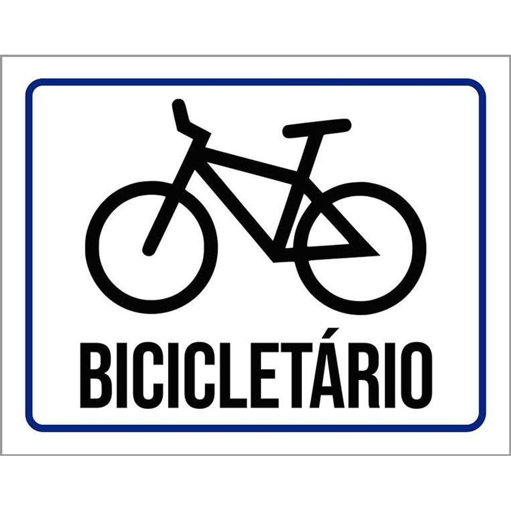Kit 3 Placas Sinalização Condomínio Bicicletário