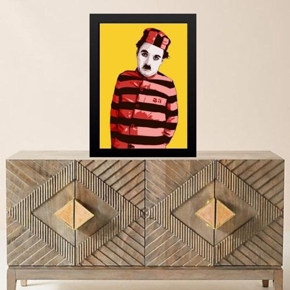 Quadro Charlie Chaplin Presidiário 33X24Cm