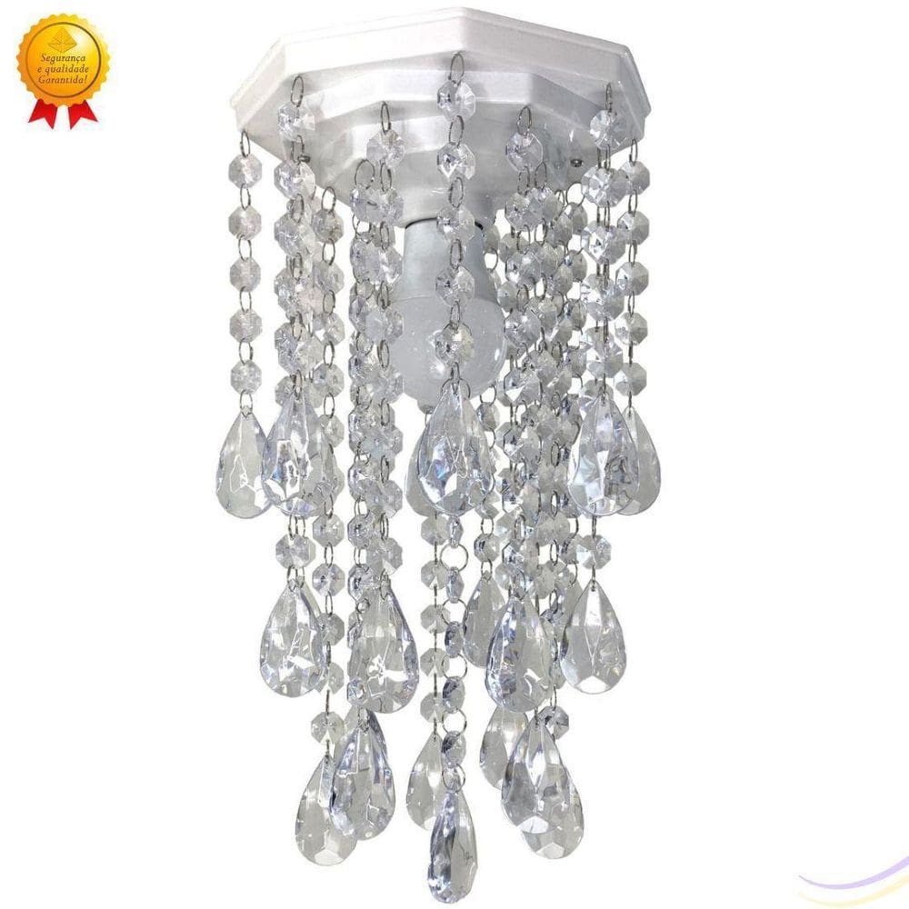 Luminaria Cozinha Cristal Acrílico Lustre Decorar Casa