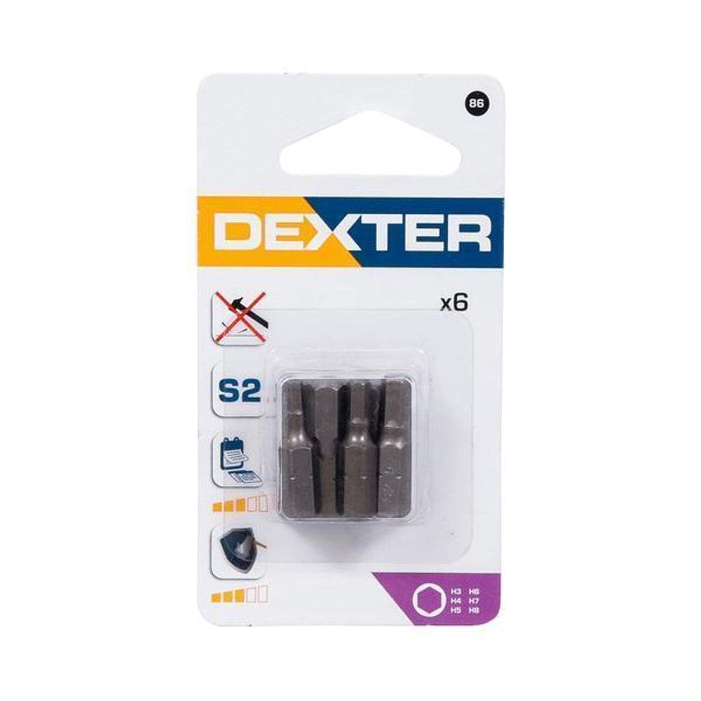 Jogo De Bits Allen 25Mm 6 Peças Dexter