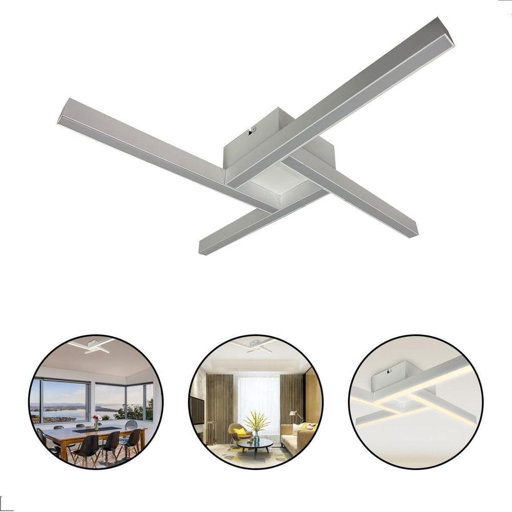 Lustre Plafon Maze Fosco Moderno Led 3000K Luz Quente Bivolt