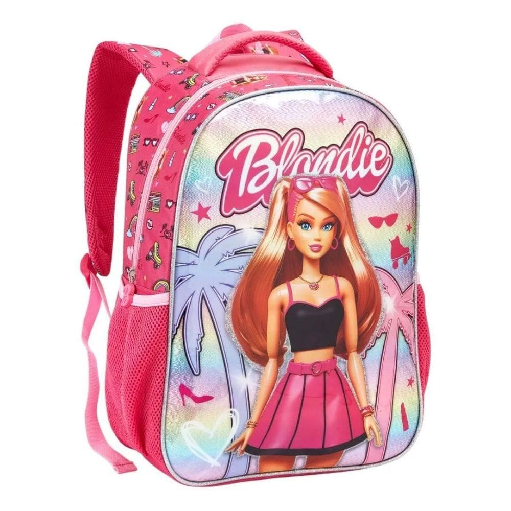 Mochila Costas Barbie Princess Blondie Escolar Seanite