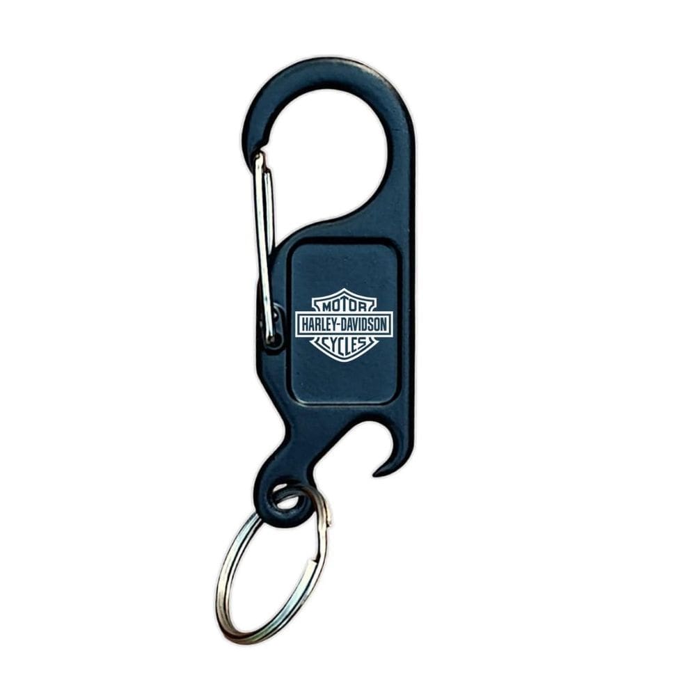 Chaveiro Com Abridor Para Harley Multiuso Preto Fosco - H