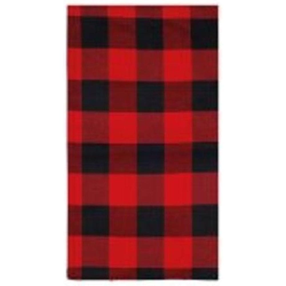 Toalha Caminho De Mesa Xadrez Vermelho/Preto 140X40Cm Natal