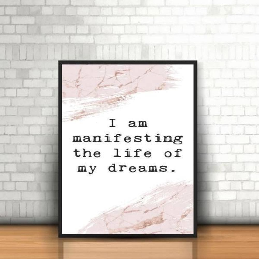 Quadro Decorativo Lei de Atração 45x34cm - Madeira Preta