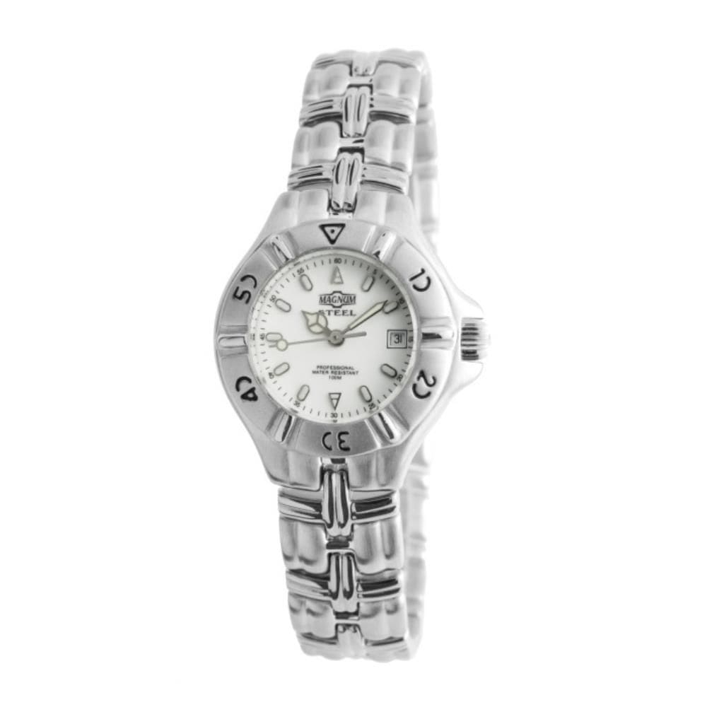 Relógio Magnum Feminino Ref: Ms38056Q Vintage Prateado