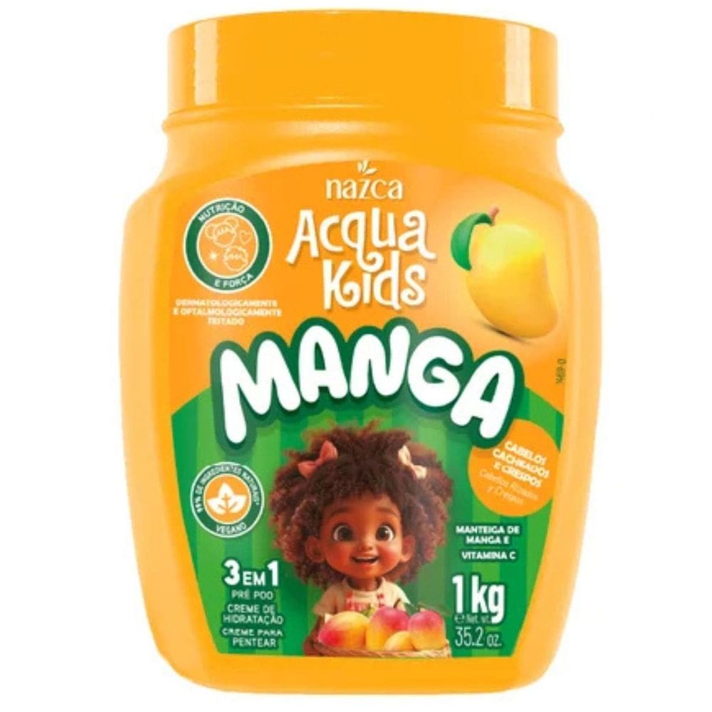 Creme Acqua Kids Manga 3 em 1 Nazca 1kg