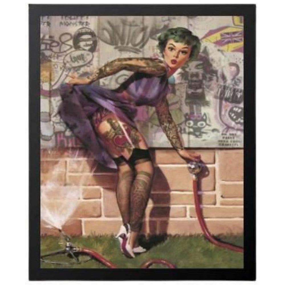 Quadro Decorativo Pin Up Tatuada