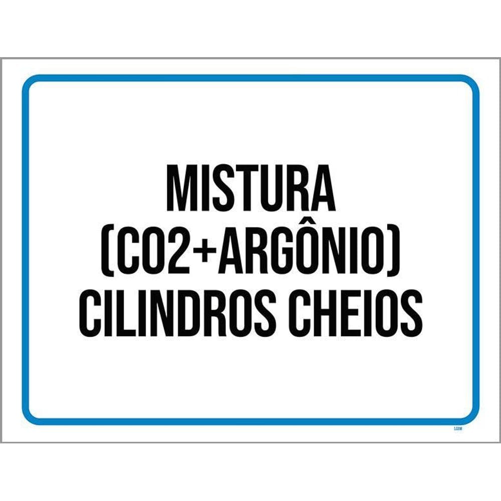 Placa Mistura C02 Argônio Cilindros Cheios 36X46