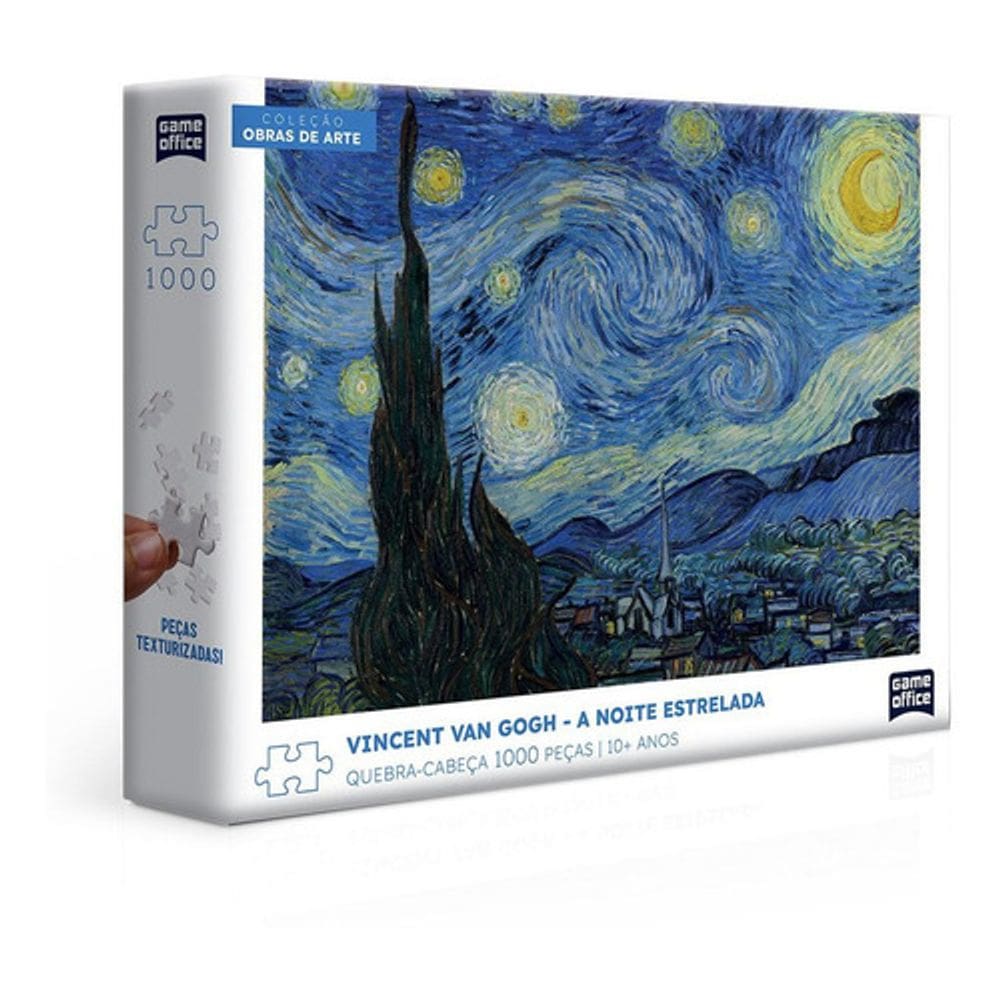 Quebra-Cabeça Vincent Van Gogh - A Noite Estrelada - 1000 Peças - Game Office