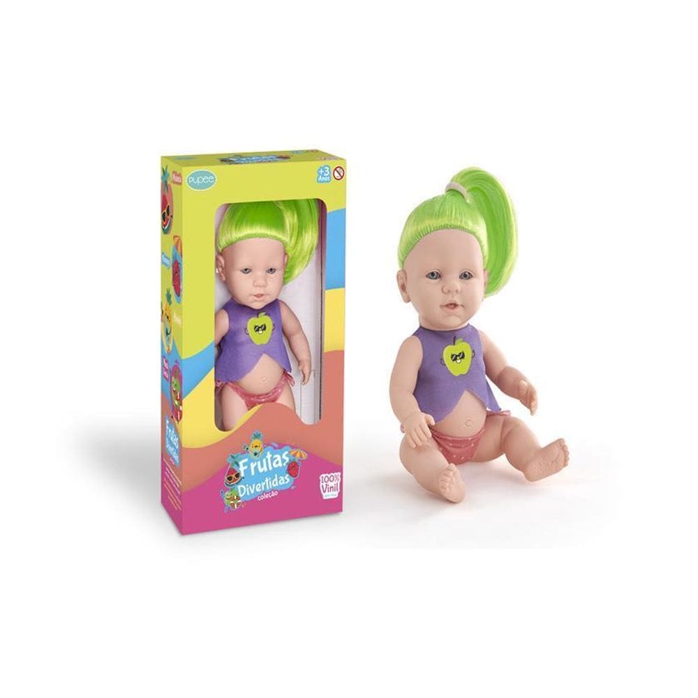 Boneca Frutinha Divertida Maça Verde Pupee