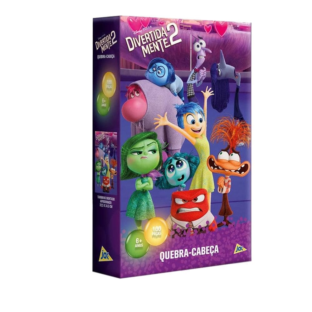 Quebra-Cabeça Divertida Mente 2 - 100 peças - Jak