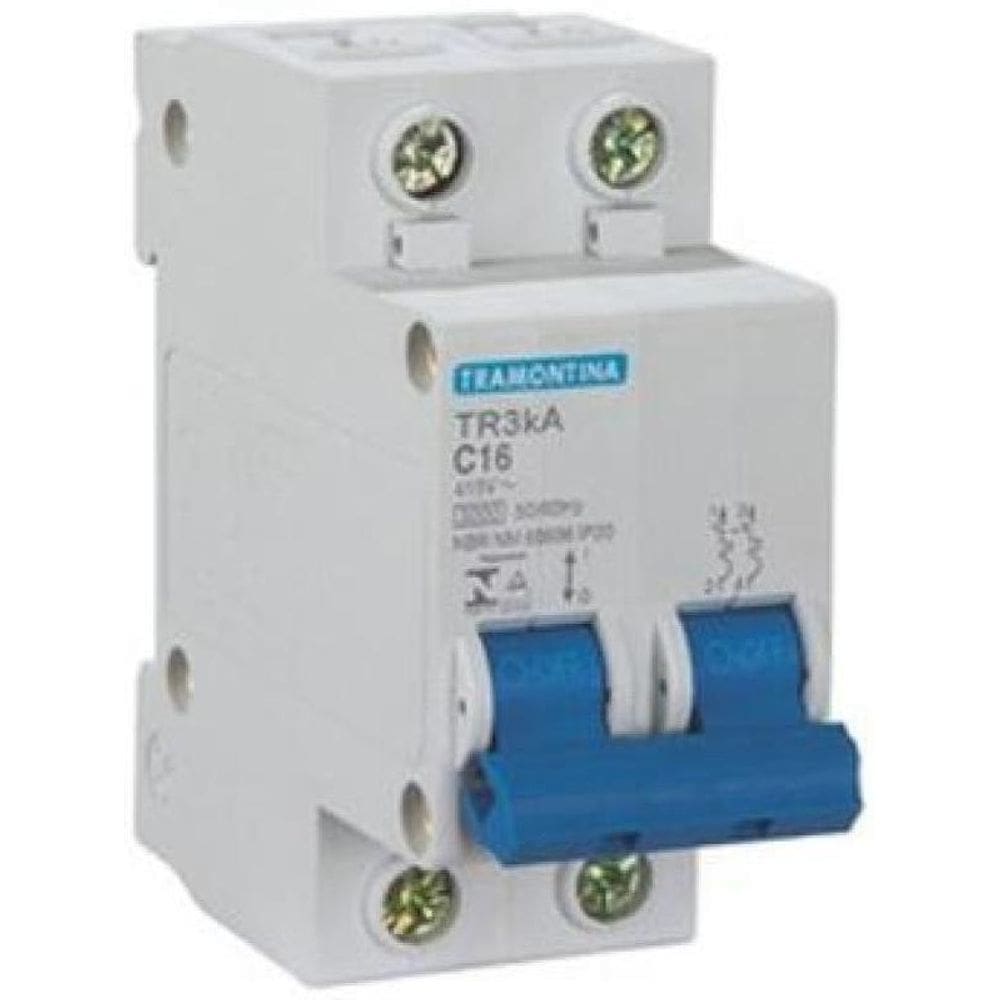 Disjuntor Tramontina TR3KA 2P 2A Curva C - Elétrico