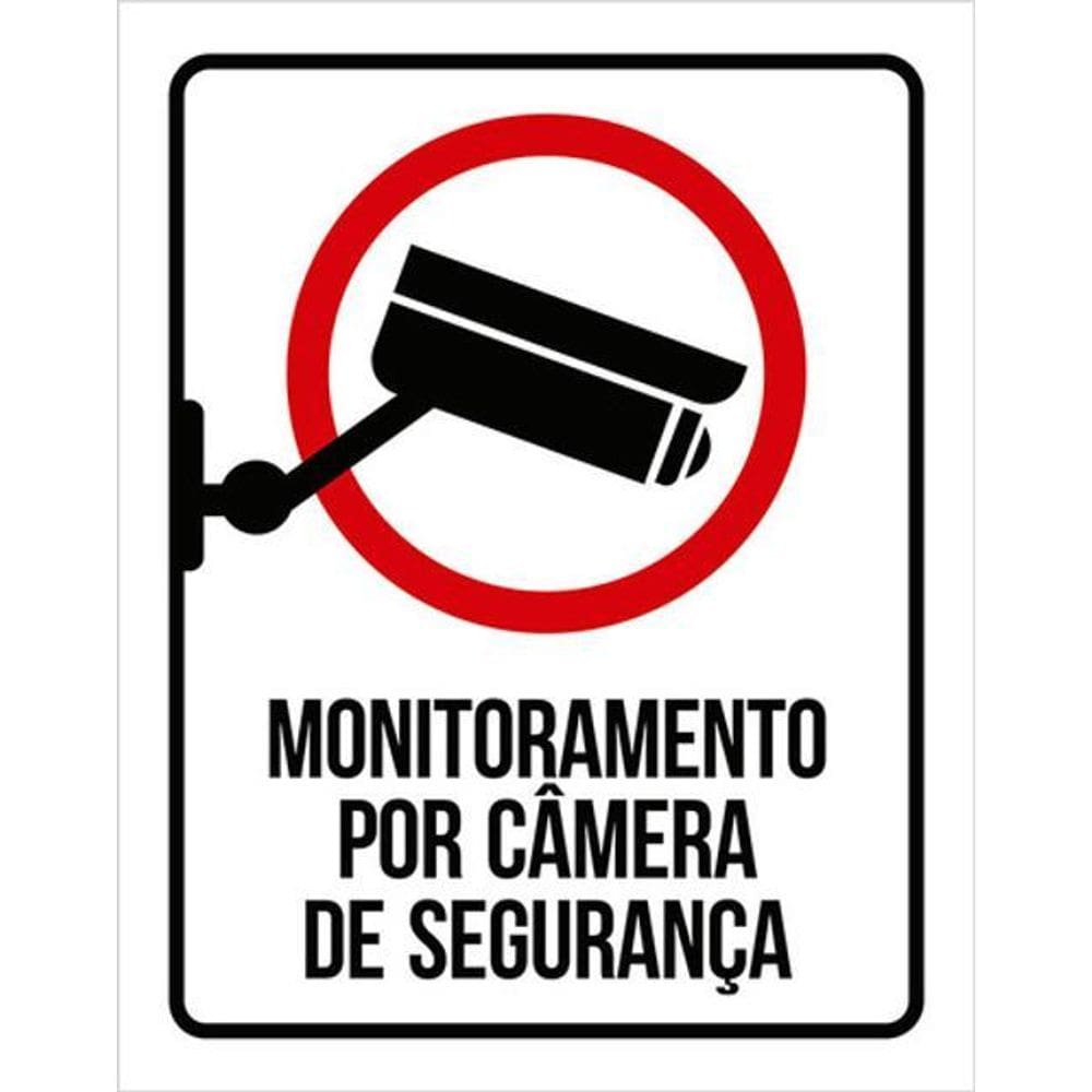 Kit 3 Placas Monitoramento Segurança Câmera 36X46