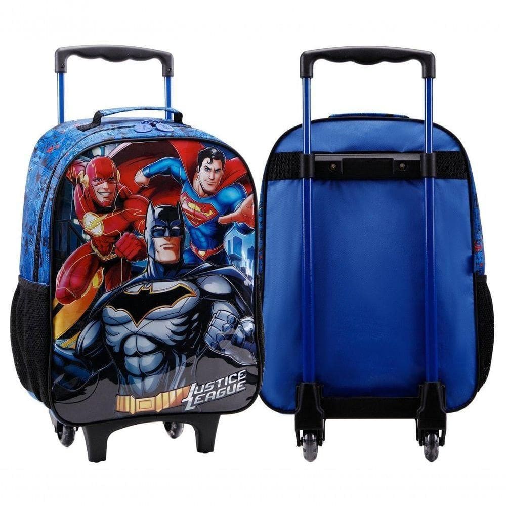 Mochila Rodinha Liga Da Justiça Azul 16l