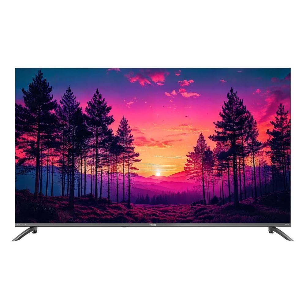 Smart TV 60” Philco 4K Roku Borda Infinita P60CRA