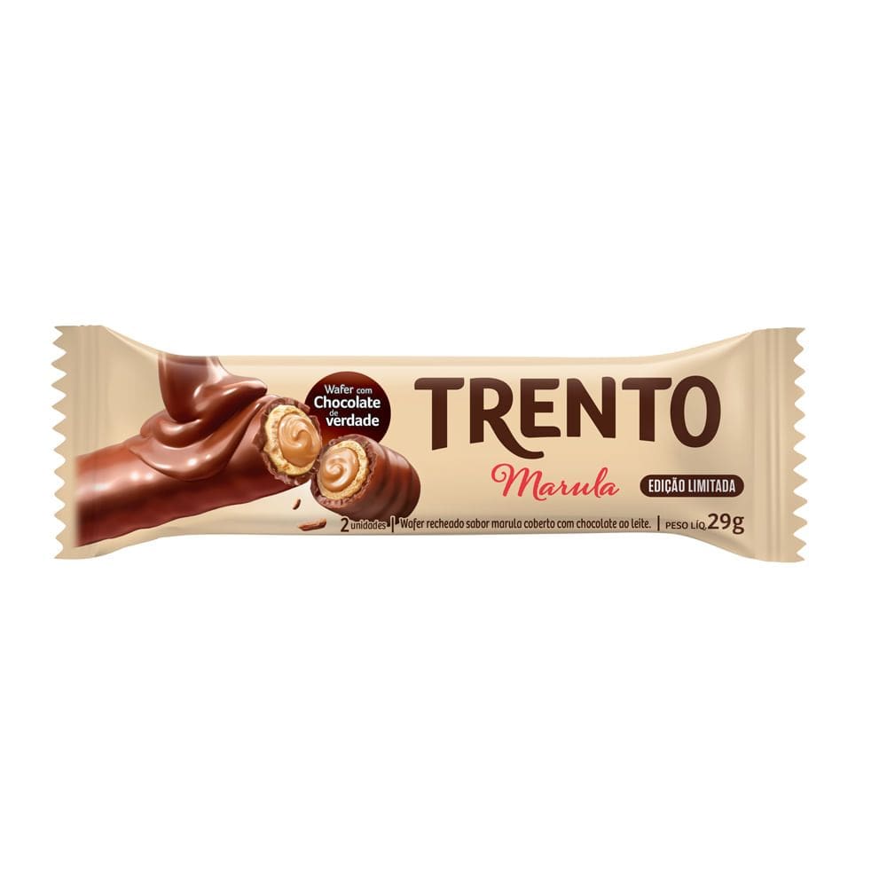 Chocolate Wafer Trento Sabor Marula 29g