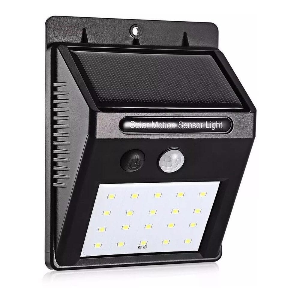 Luminária Led Arandela Solar 20 Leds Com Sensor De Presença