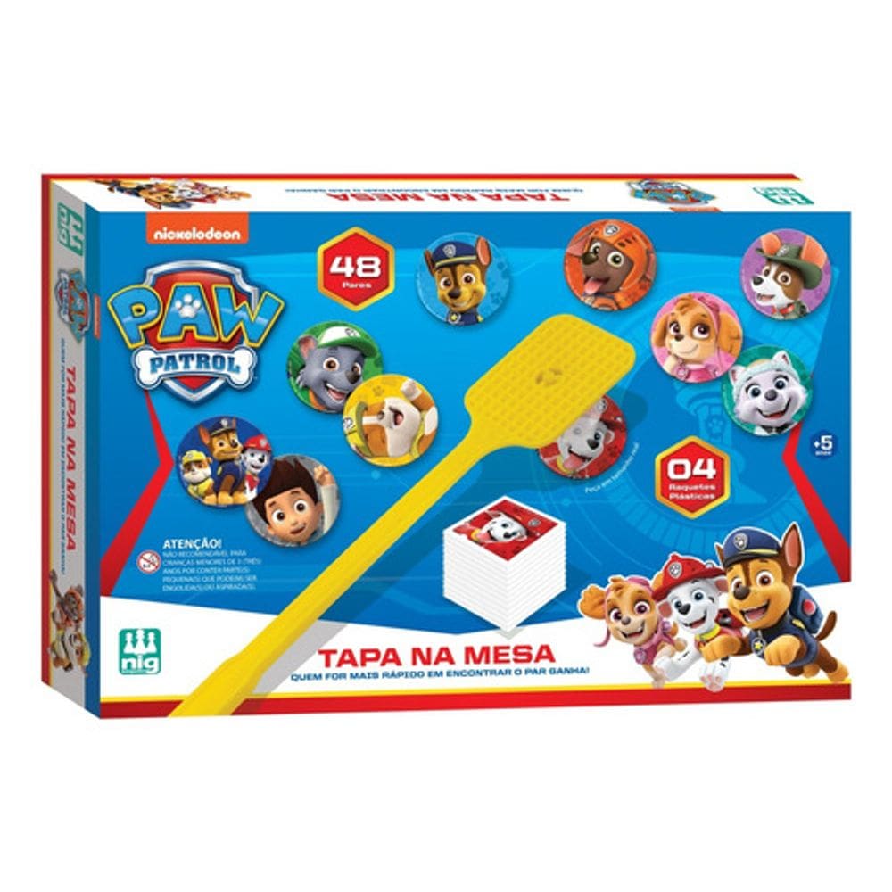 Jogo Tapa na Mesa Patrulha Canina - Nig Brinquedos
