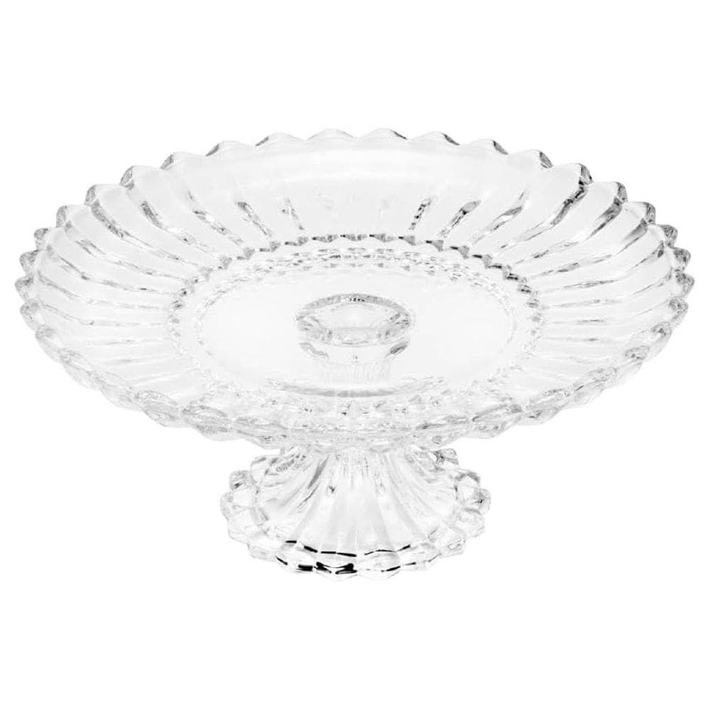 Prato para Bolo com Pé em Cristal Geneva 30cm - Wolff