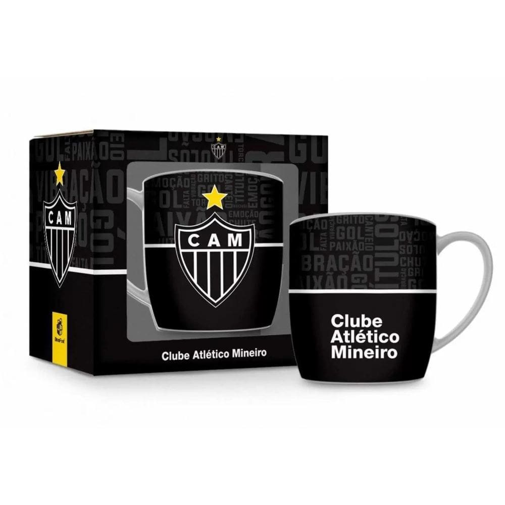 Caneca de Porcelana 300ml - Atlético Mineiro 2 - Brasfoot