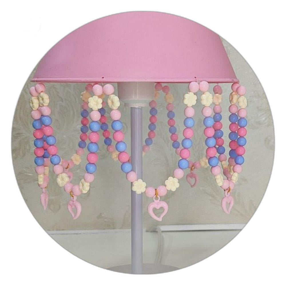 Luminária Coração Abajur Decoração Quarto Menina Rosa Bebê