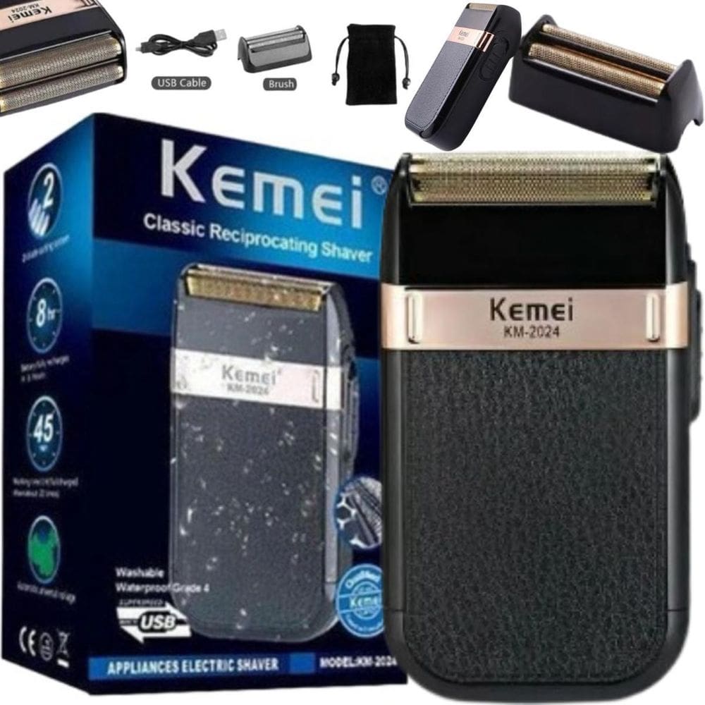 Kemei 2024: Aparador Barba Cabelo