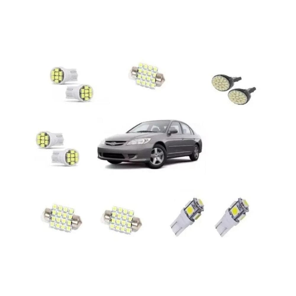 Kit Lâmpada Super Branca Led Honda Civic 2004 2005 2006