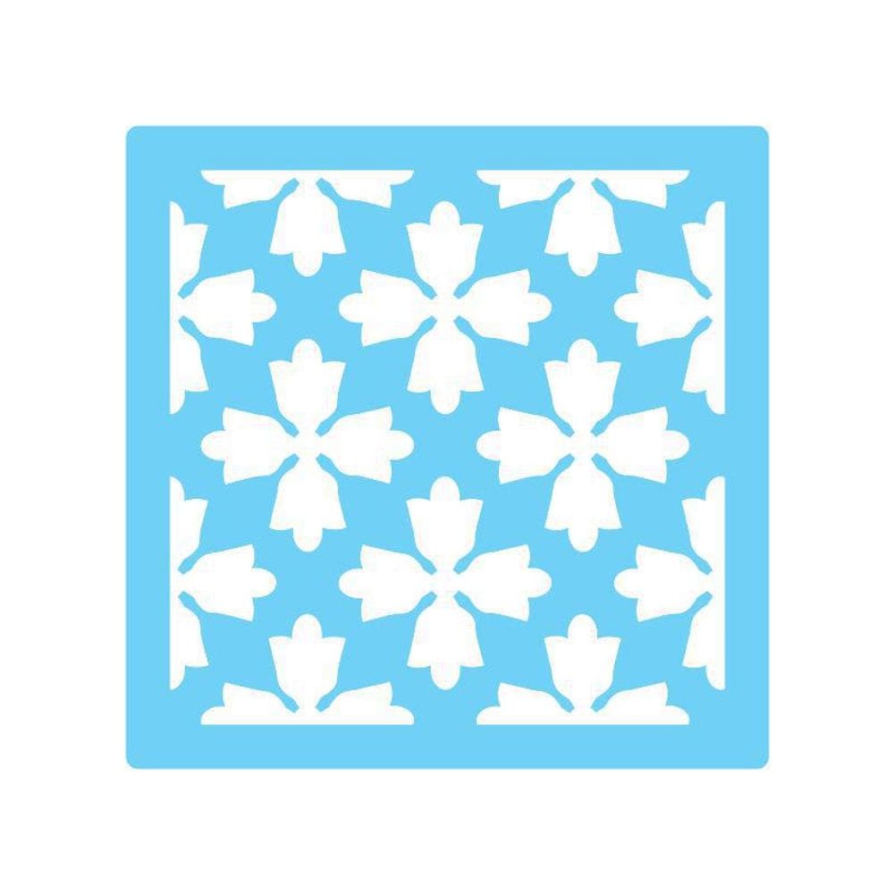 Stencil De Parede Tamako Ladrilhos - 55 X 55Cm - Ref 422
