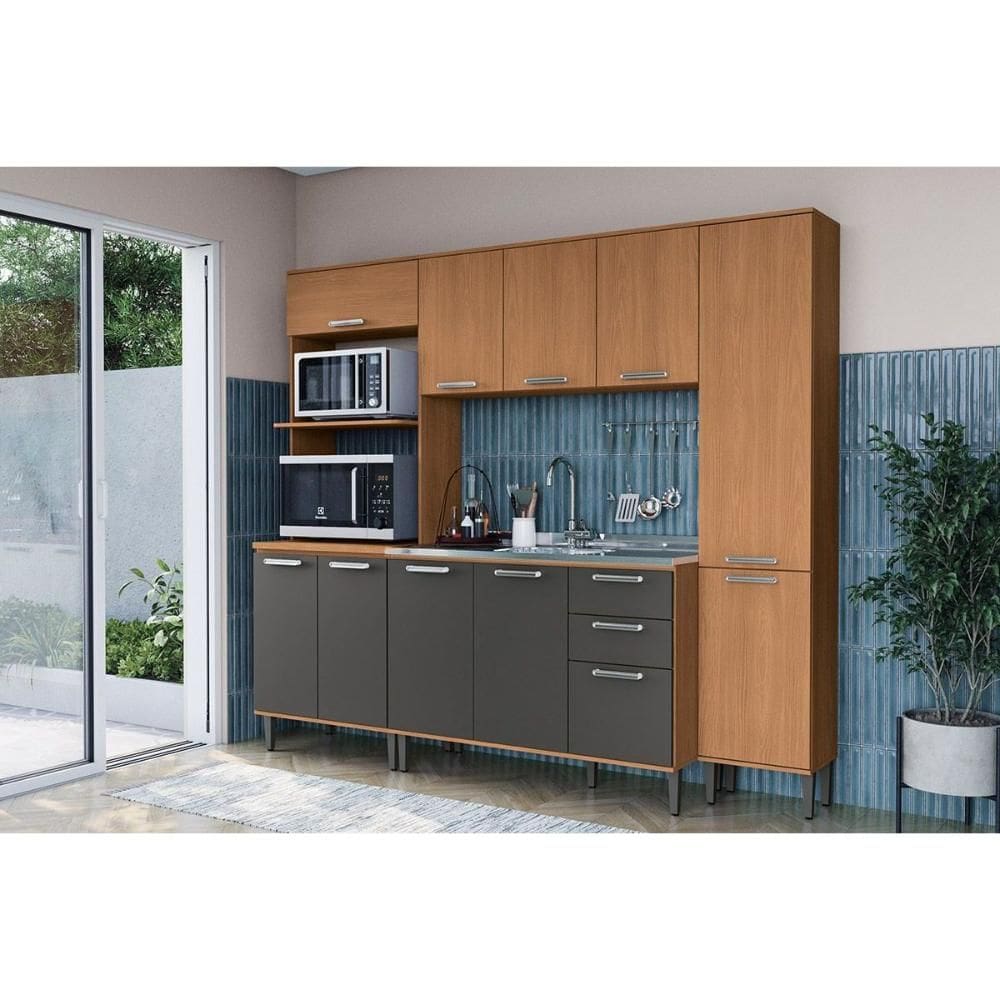 Kit Modulado Kappesberg 4 Peças Linna C4P255 Canela/Grafite