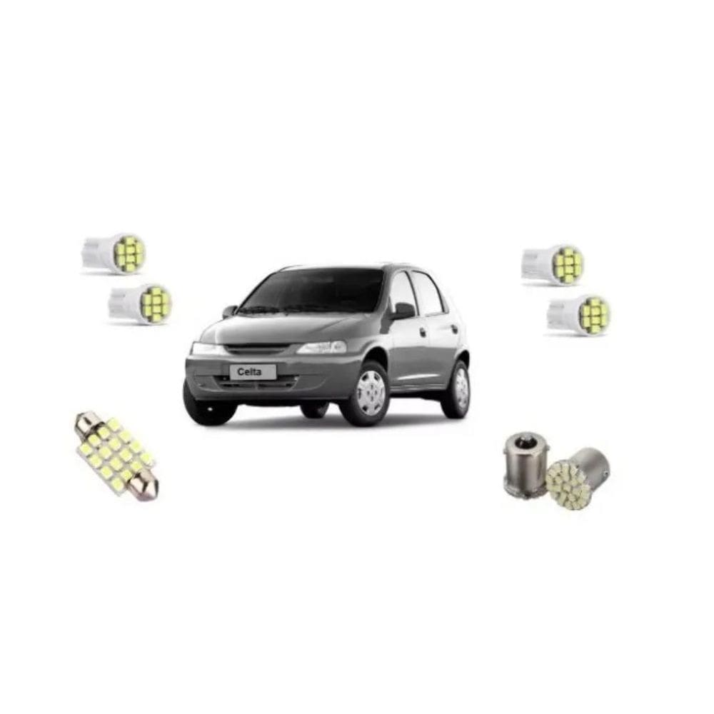 Kit Super Led Celta 2002 A 2005 Farol Lanterna Leds