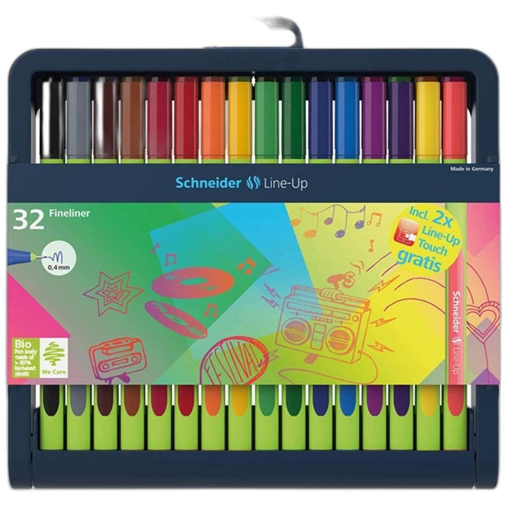 Caneta Hidrográfica Schneider Line-Up Com 32 Cores