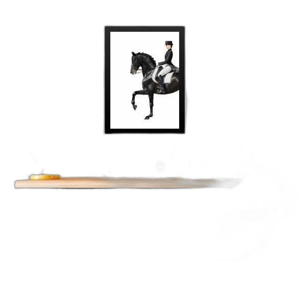 Quadro Hipismo - Mulher Montada Cavalo 24X18Cm
