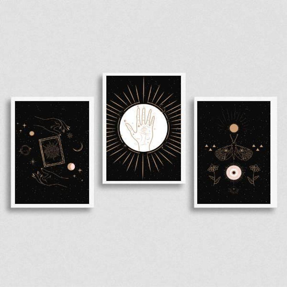 Kit 3 Quadros Místicos 24X18Cm