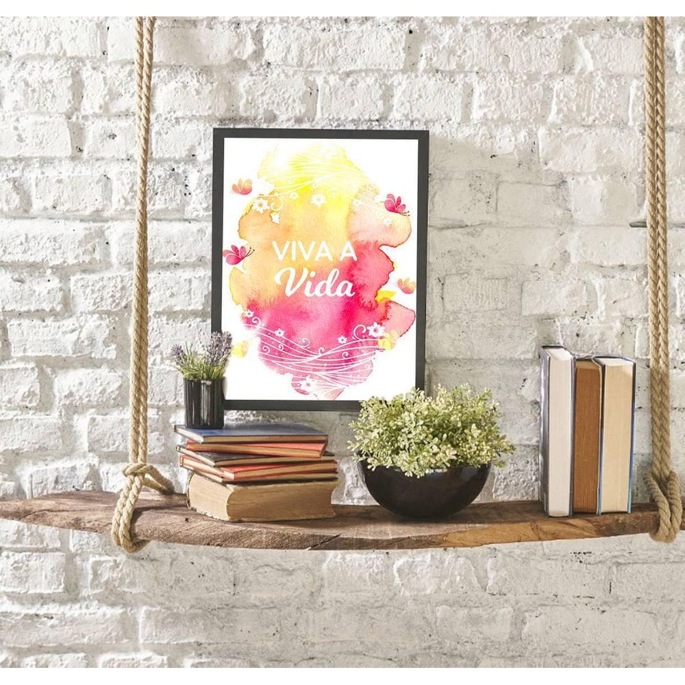 Quadro Decorativo Viva A Vida 45X34Cm
