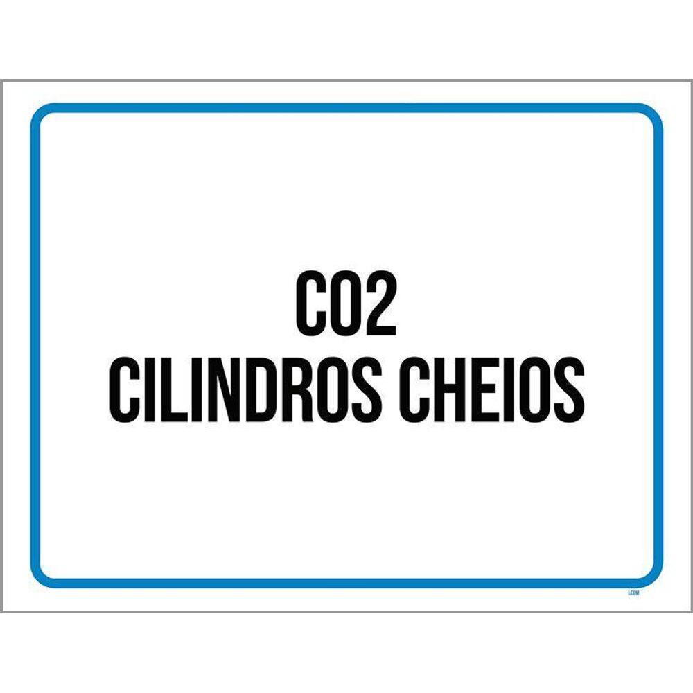 Placa Sinalização - C02 Cilindros Cheios 36X46