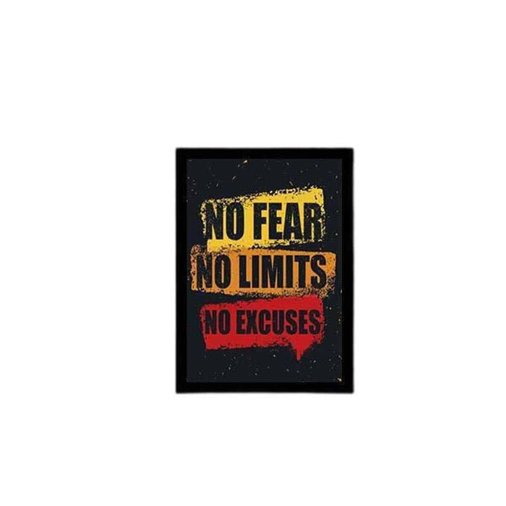 Quadro No Fear, No Limits, No Excuses 24X18Cm