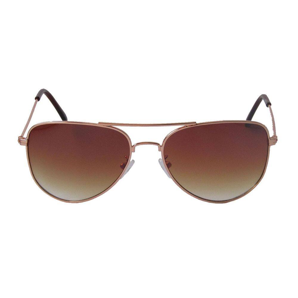 Oculos De Sol Feminino Tipo Aviador Lente Marrom D