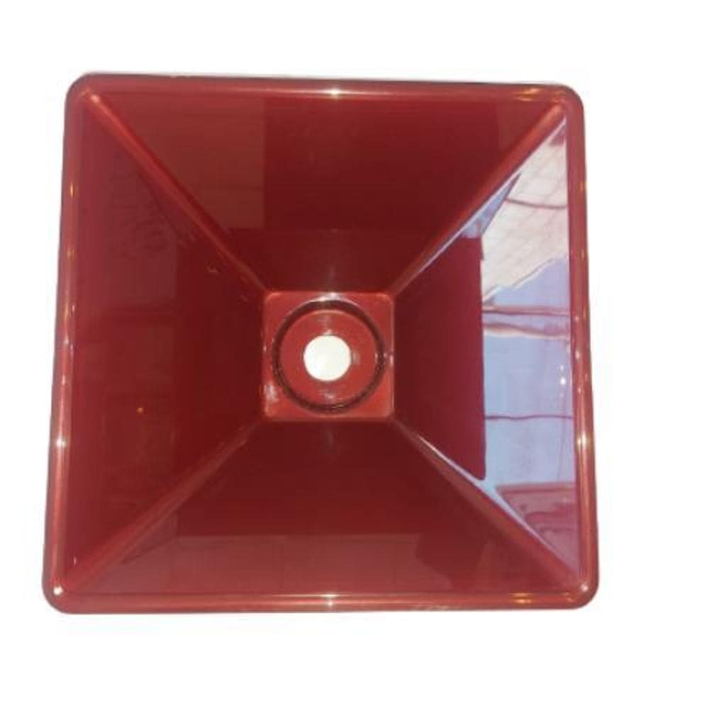 Cuba Plástica Quadrada De Sobrepor  Apoio  - Vermelha