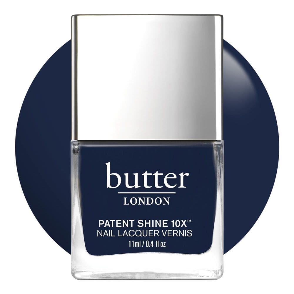 Manteiga de esmalte para unhas LONDON Patent Shine 10X Brolly Blue
