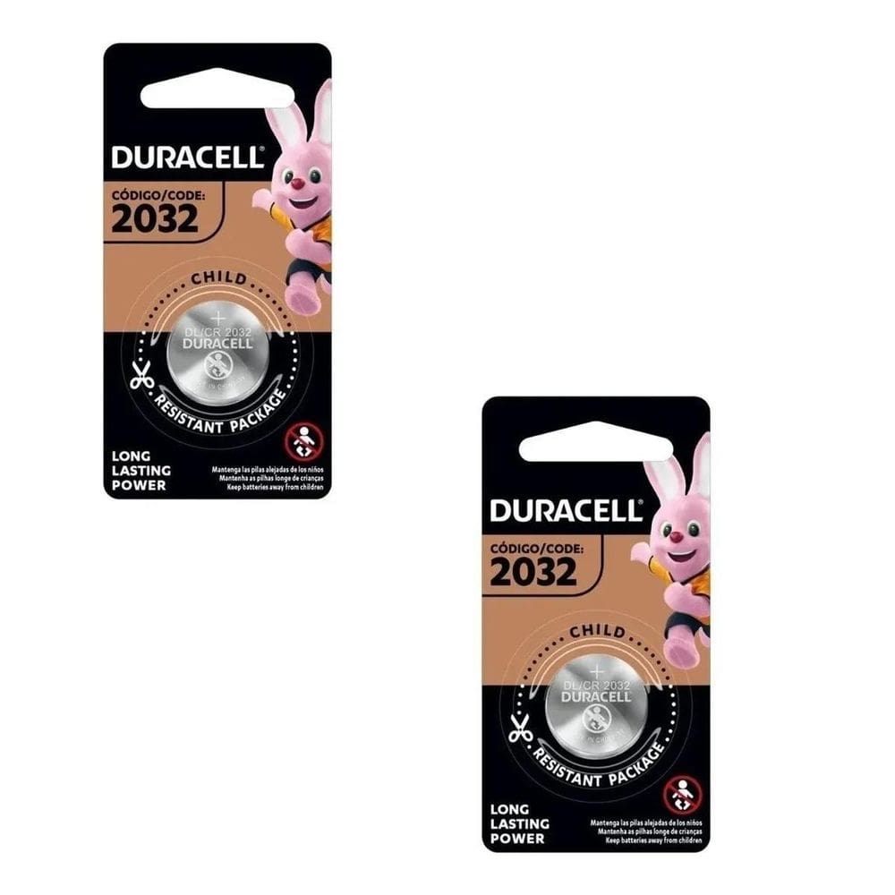 2 Bateria Cr2032 Duracell 3V Lítio Moeda