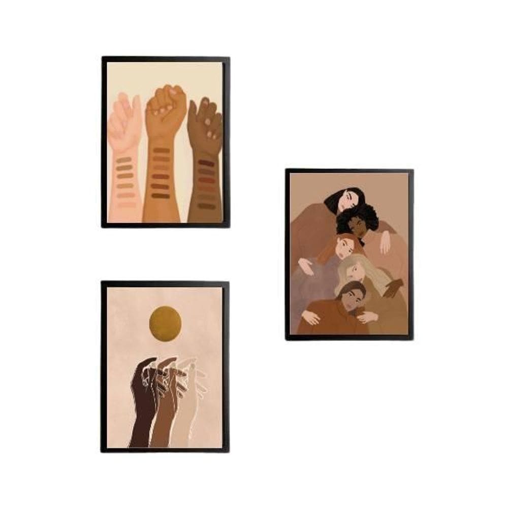 Quadros Is Over Moldura Preta 24X18Cm 3Un