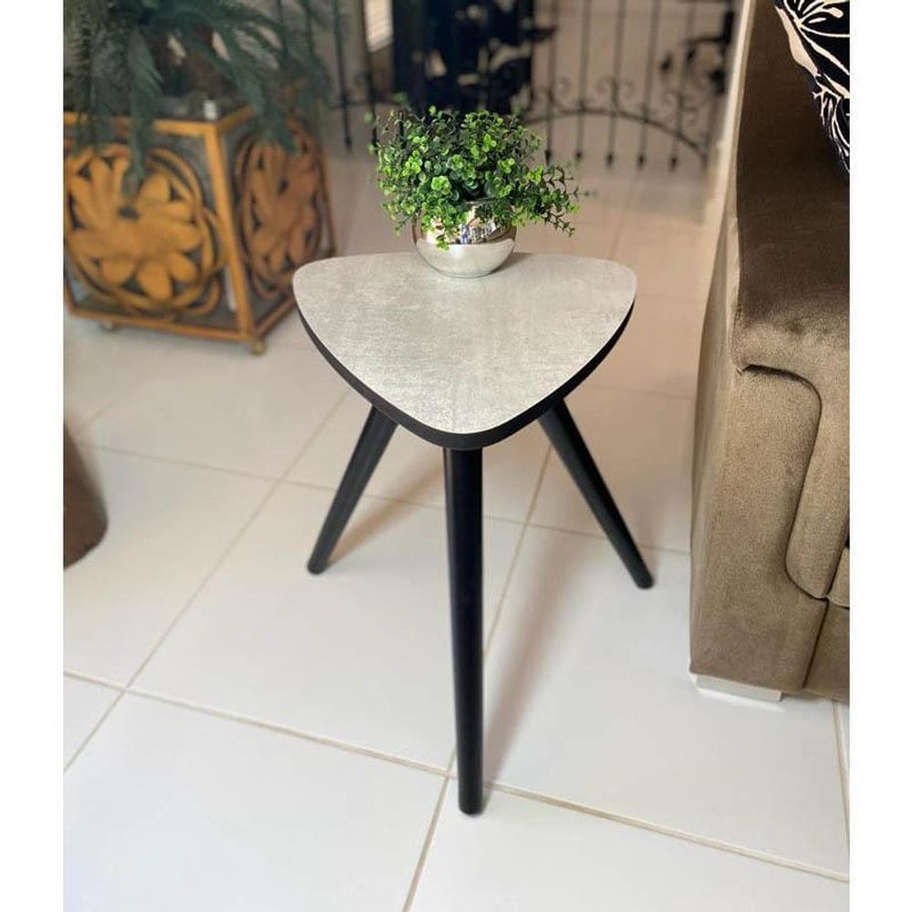 Mesa De Canto Apoio Pequena Decor Tamako - Ref 12 Concreto